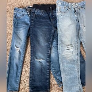 Girls size 5/6 mixed brand denim with adjustable waist